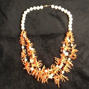 Hawaii coral and pearl necklace